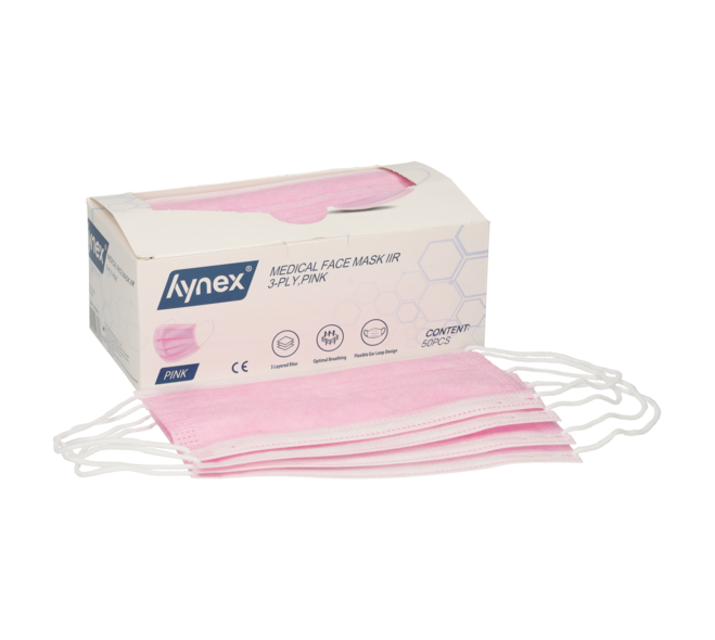 Hynex Mondmasker Type IIR 3-laags Roze (50 st.)