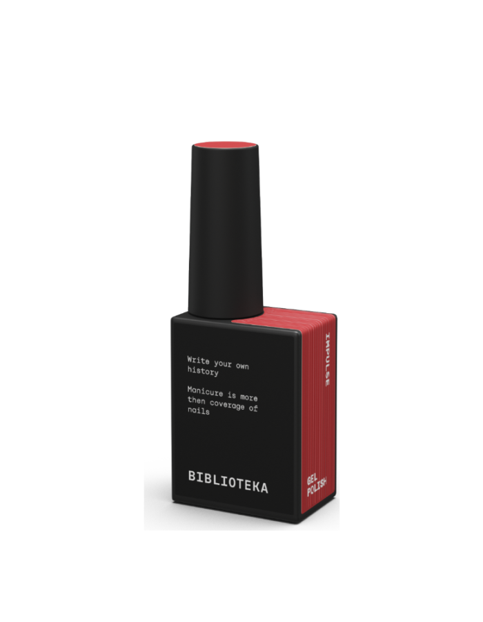 BIBLIOTEKA Gel Polish № 28 Impulse – Bright red, 10 ml