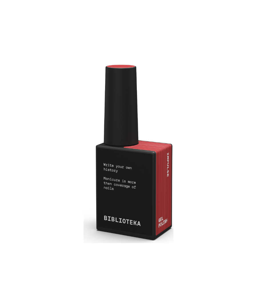 BIBLIOTEKA Gel Polish № 28 Impulse – Bright red, 10 ml