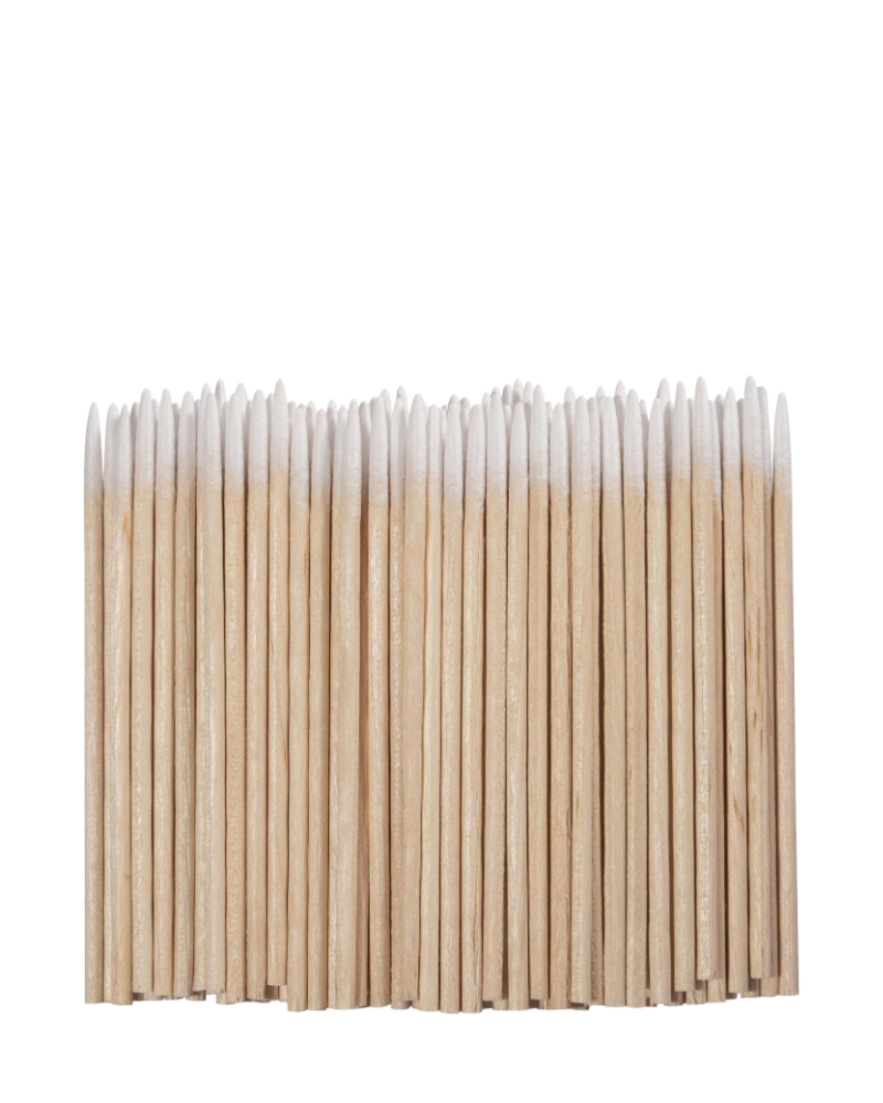 KODI Puntige Houten Stokjes met Wattenkopje (100 st.)