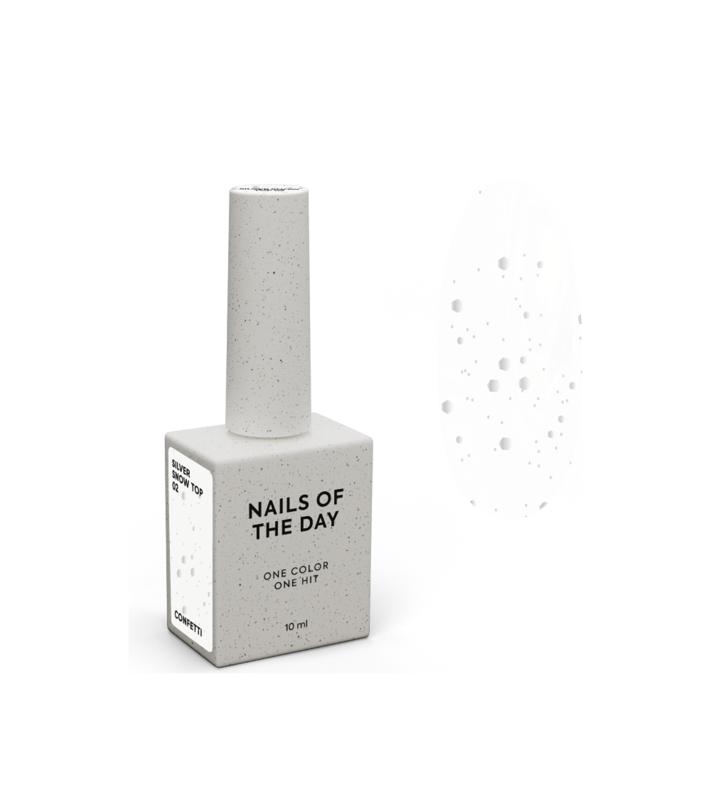 NAILSOFTHENIGHT Silver Snow top 02, 10ml