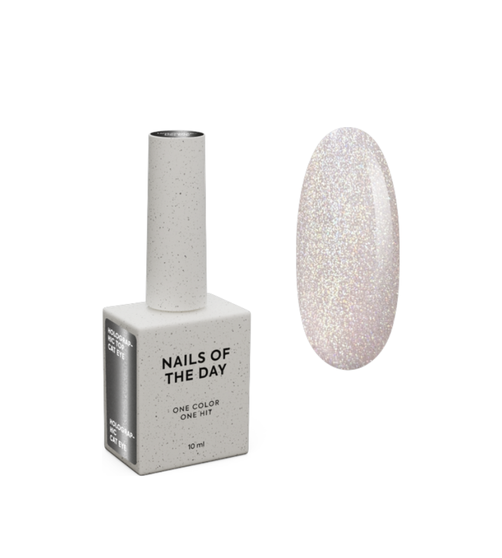 NAILSOFTHENIGHT Holographic Top Cat eye, 10ml