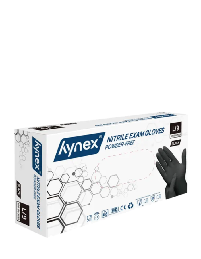 Hynex Nitril Wegwerphandschoenen Zwart – maat L (100 st.)