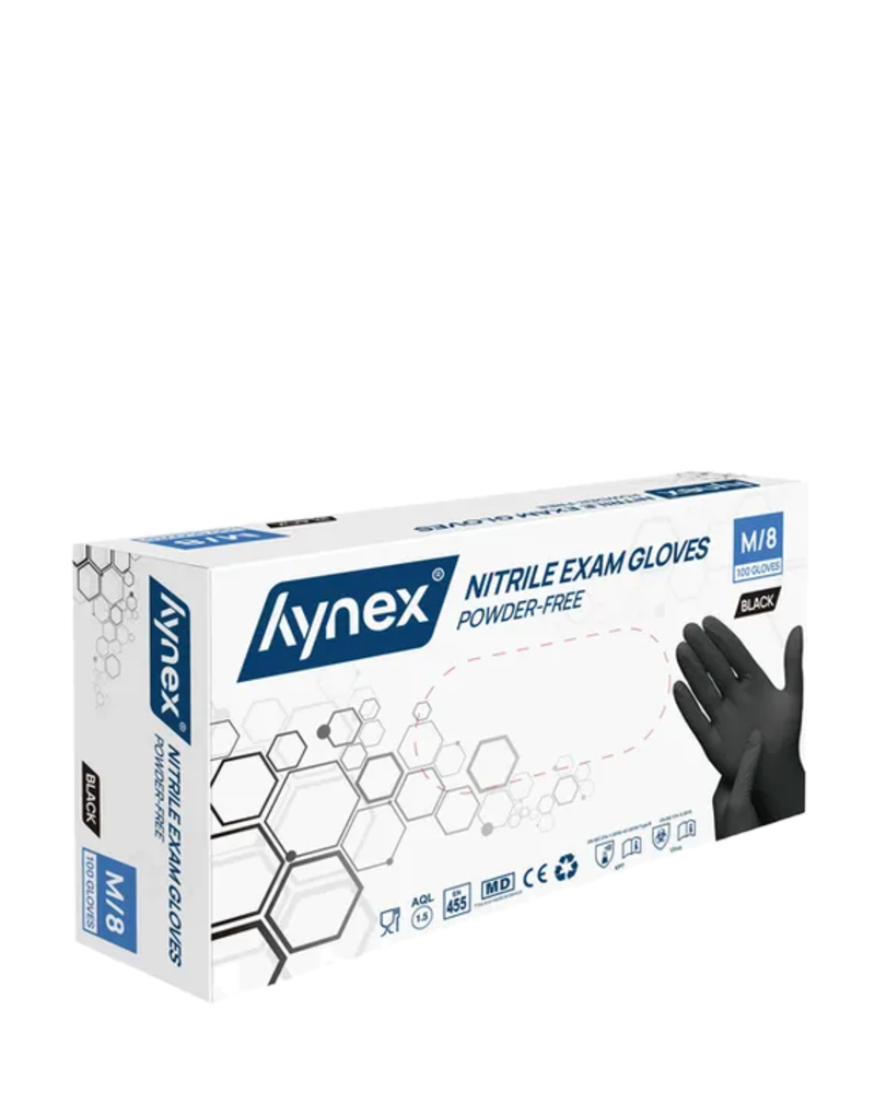 Hynex Nitril Wegwerphandschoenen Zwart – maat M (100 st.)