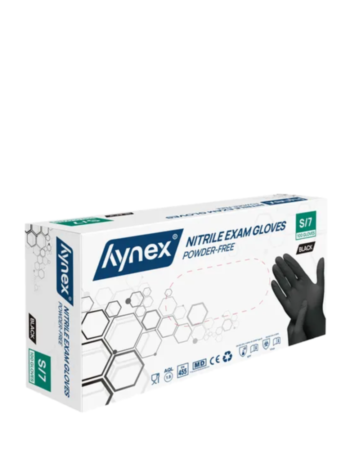 Hynex Nitril Wegwerphandschoenen Zwart – maat S (100 st.)