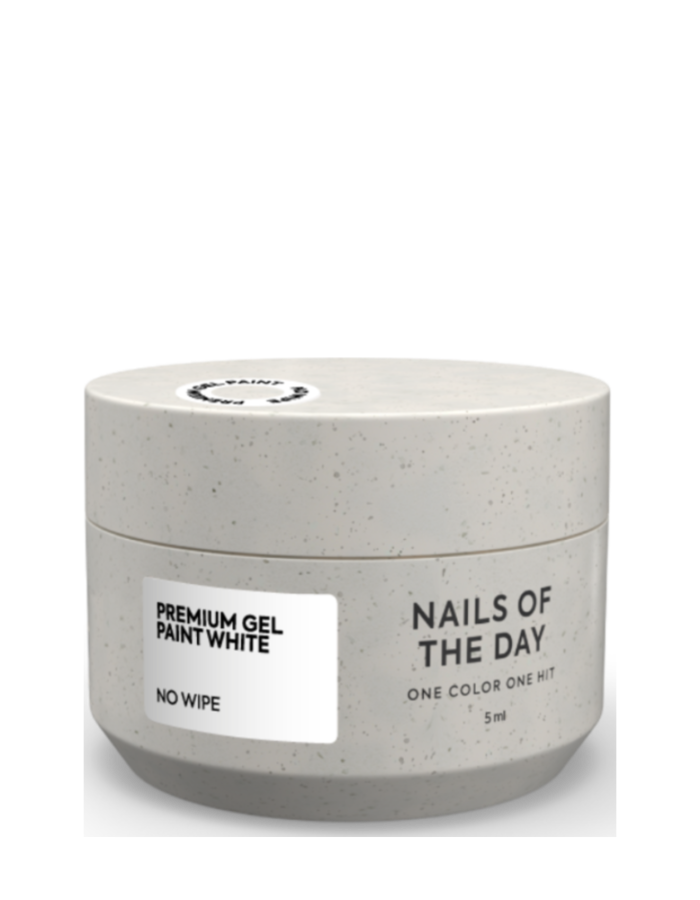 NAILSOFTHEDAY Premium gel paint White no wipe, 5ml