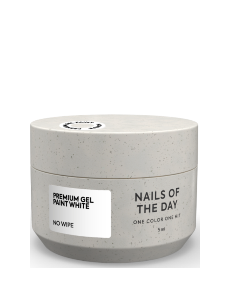 NAILSOFTHEDAY Premium gel paint White no wipe, 5ml