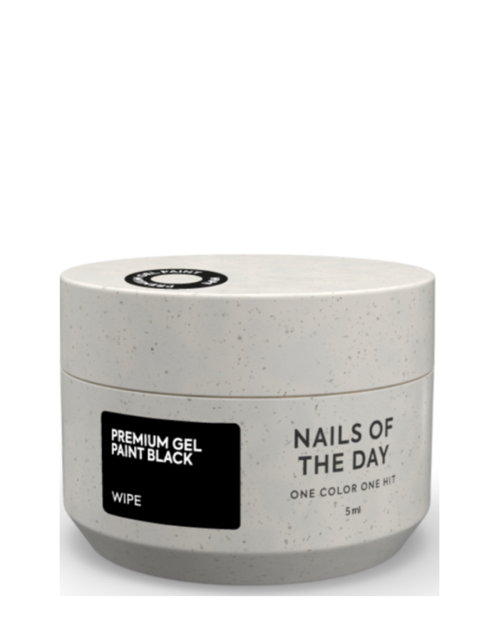 NAILSOFTHEDAY Premium gel paint Black wipe, 5ml
