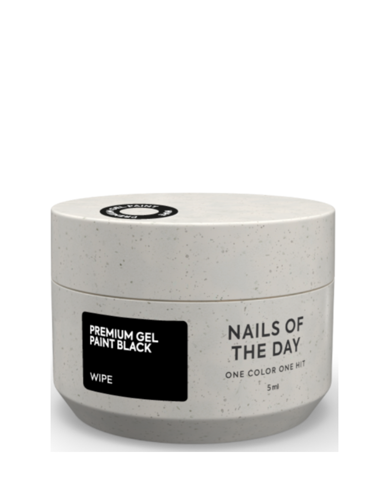 NAILSOFTHEDAY Premium gel paint Black wipe, 5ml
